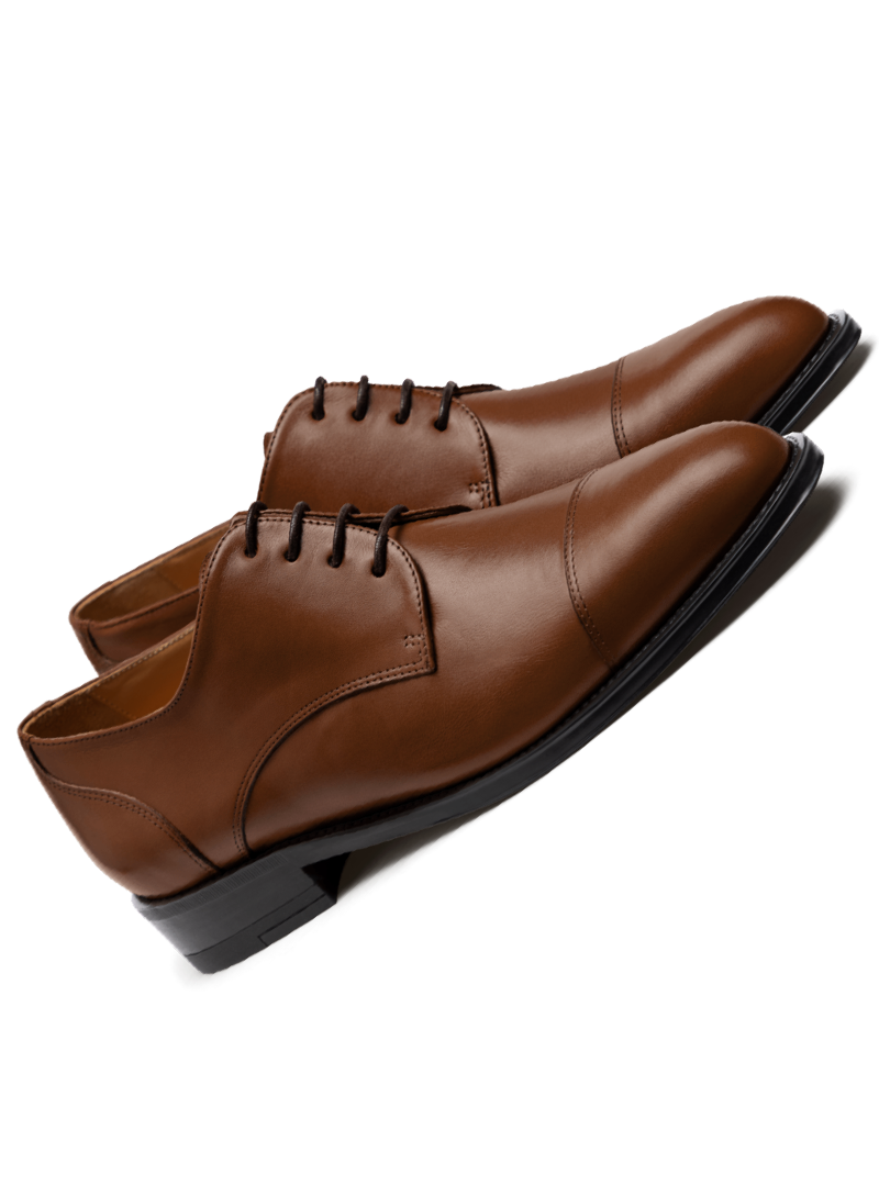 Brown derby shoes